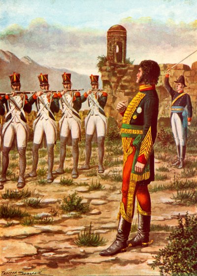 Joachim Murat Facing a Firing Squad in Calabria by Tancredi Scarpelli